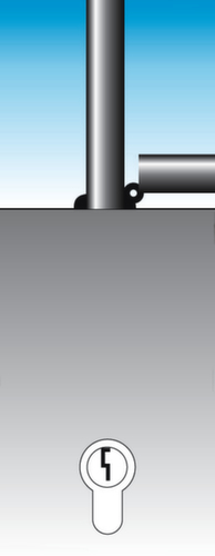 Edelstahl-Sperrpfosten, Höhe 900 mm, zum Aufdübeln