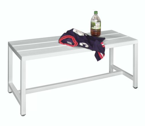 PAVOY Umkleidebank Basis RAL7035 mit Kunststoffleisten