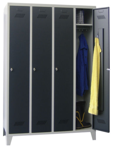 PAVOY Garderobenschrank Basis mit 4 Abteilen, Abteilbreite 300 mm