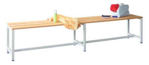 PAVOY Umkleidebank Basis mit Holzleisten