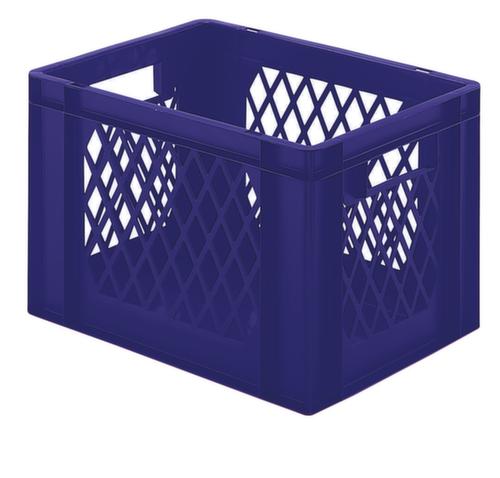 Euronorm-Stapelbehälter Wände durchbrochen, blau, Inhalt 24 l