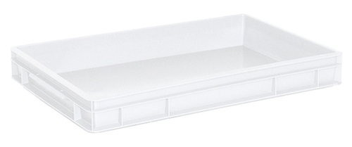 Euronorm-Stapelbehälter Basic mit verstärktem Rippenboden, weiß, Inhalt 13 l