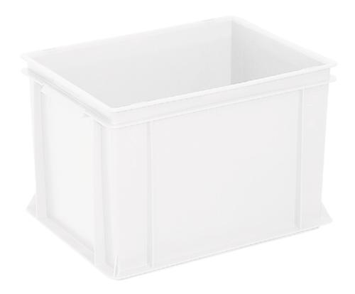 Euronorm-Stapelbehälter Basic mit verstärktem Rippenboden, weiß, Inhalt 26 l