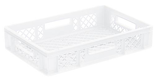 Euronorm-Stapelbehälter Basic mit verstärktem Rippenboden, weiß, Inhalt 23 l