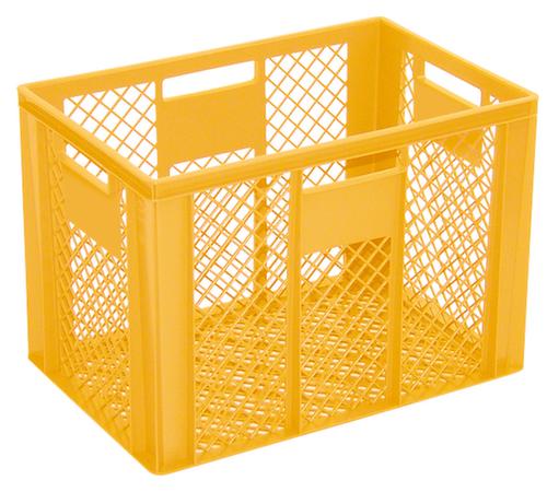 Euronorm-Stapelbehälter Basic mit verstärktem Rippenboden, gelb, Inhalt 83 l