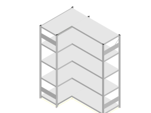 hofe System-Steckregal in Standard Bauart, Höhe x Breite x Tiefe 2000 x 1060 x 535 mm, 5 Böden