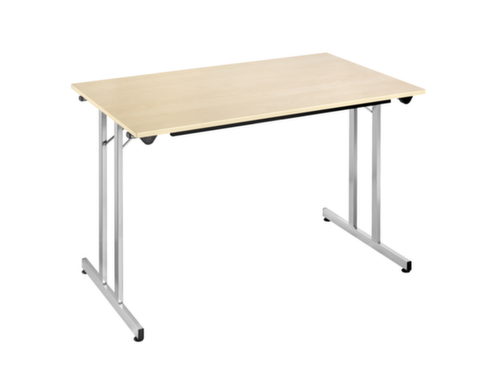 Stapelbarer Mehrzweck-Klapptisch, Breite x Tiefe 1200 x 800 mm, Platte Ahorn