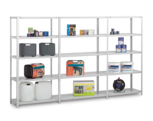 hofe Schraubregal Anbaufeld, 7 Böden, RAL7035 Lichtgrau