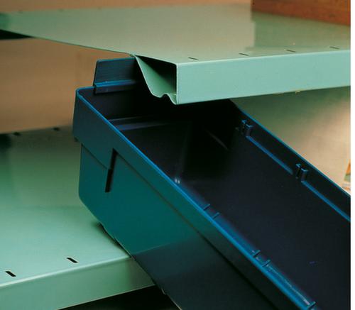 Regalkasten mit Sichtöffnung, grün, Tiefe 400 mm