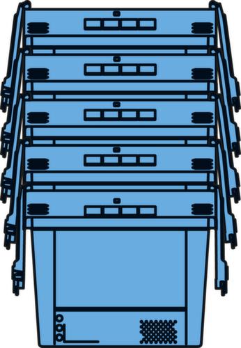 BITO Mehrwegbehälter verplombbar, Inhalt 5 l, Zweiteiliger Scharnierdeckel