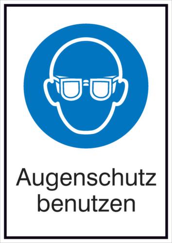 Gebotsschild Augenschutz benutzen, Aufkleber