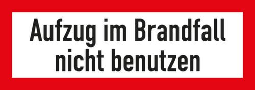 Brandschutzschild mit Text