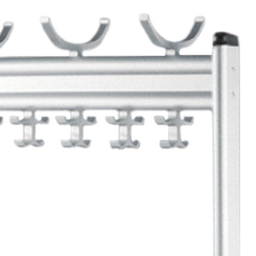 Fahrbare Reihengarderobe Multiline aus Aluminium