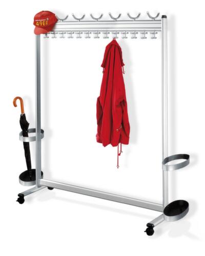 Fahrbare Reihengarderobe Multiline aus Aluminium