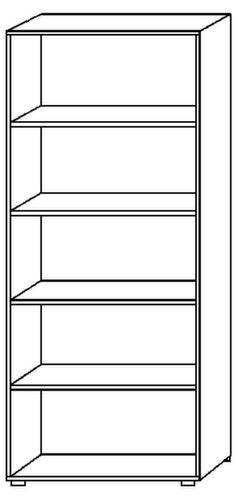 Büroregal Terra Nova, Breite 800 mm, 5 OH, weiß