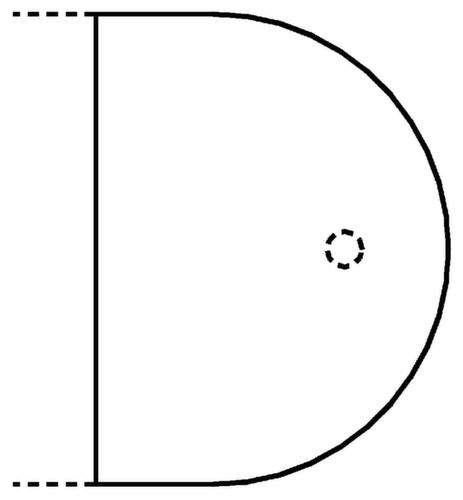 Anbautisch Up and Down, Breite x Tiefe 600 x 800 mm, Platte grau