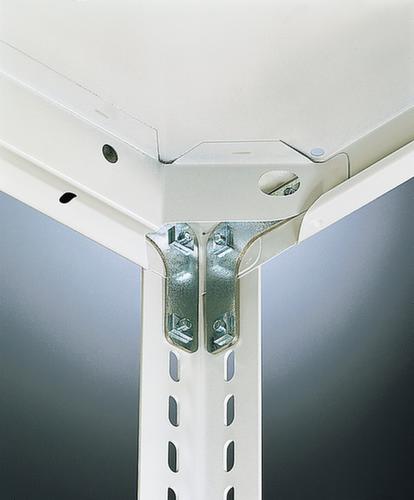 META Schraubregal FIX, 6 Böden, RAL7035 Lichtgrau