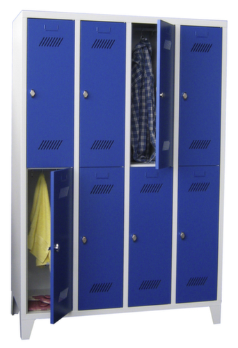 PAVOY Doppelstöckiger Garderobenschrank Basis mit 3x2 Abteilen, Abteilbreite 300 mm