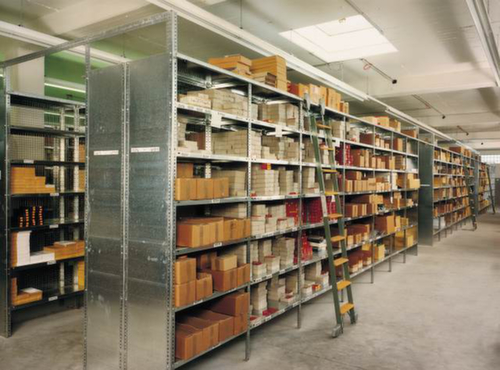 hofe Schraubregal Anbaufeld, 7 Böden, RAL7035 Lichtgrau