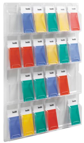 helit Wandprospekthalter "the clearly", 24 Ablagen, Gestell transparent