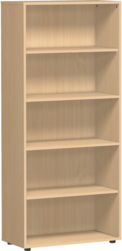 Gera Büroregal Milano, Breite 800 mm, 5 OH, Buche