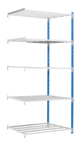 Manorga Steckregal zur beidseitigen Nutzung, Höhe x Breite x Tiefe 2000 x 1216 x 600 mm, 5 Böden