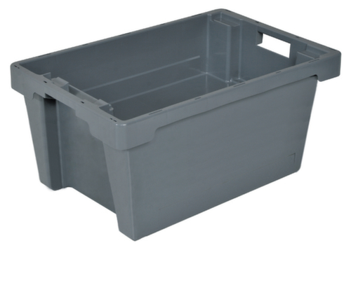 Euronorm-Drehstapelbehälter, grau, Inhalt 60 l