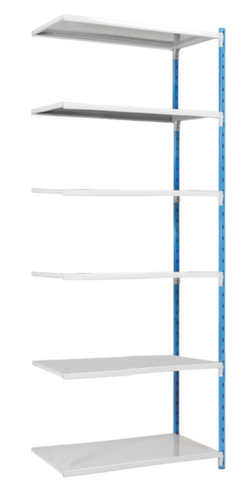 Manorga Steckregal zur beidseitigen Nutzung, Höhe x Breite x Tiefe 2500 x 980 x 400 mm, 6 Böden
