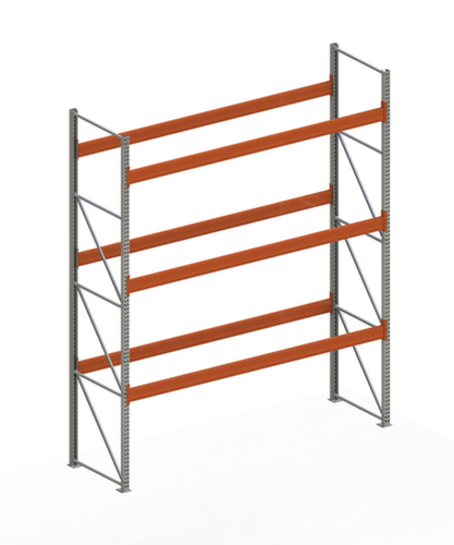META Palettenregal MULTIPAL für 16 Paletten, 3770 mm breit, 4 Lagerebenen