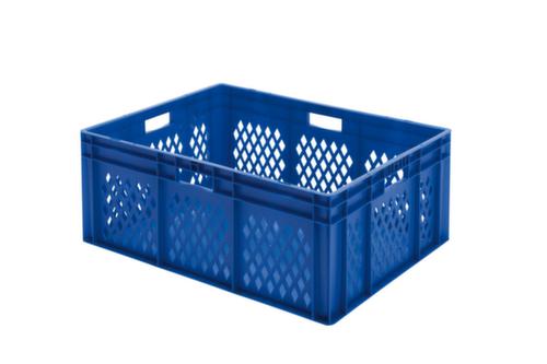 Euronorm-Stapelbehälter Wände durchbrochen, blau, Inhalt 127 l