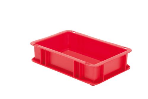 Euronorm-Stapelbehälter Wände + Boden geschlossen, rot, Inhalt 2,7 l