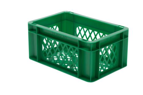 Euronorm-Stapelbehälter Wände + Boden durchbrochen, grün, Inhalt 5,5 l