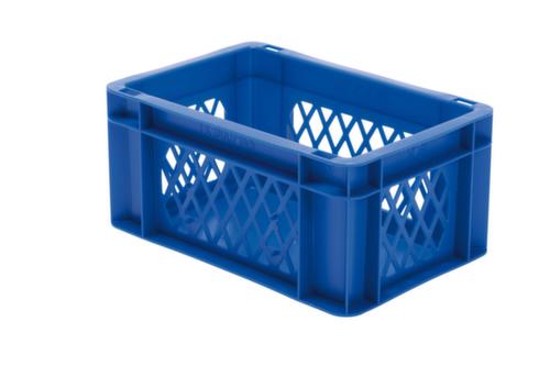 Euronorm-Stapelbehälter Wände durchbrochen, blau, Inhalt 5,5 l