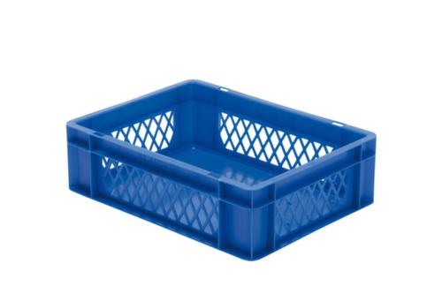 Euronorm-Stapelbehälter Wände durchbrochen, blau, Inhalt 10 l