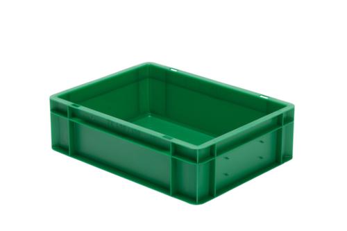 Euronorm-Stapelbehälter Wände + Boden geschlossen, grün, Inhalt 10 l