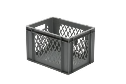 Euronorm-Stapelbehälter Wände durchbrochen, grau, Inhalt 24 l