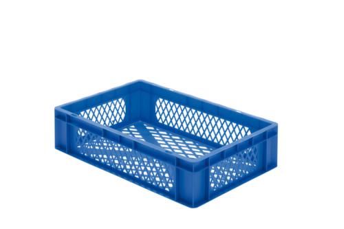 Euronorm-Stapelbehälter Wände + Boden durchbrochen, blau, Inhalt 26 l