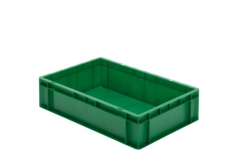 Euronorm-Stapelbehälter Wände + Boden geschlossen, grün, Inhalt 26 l