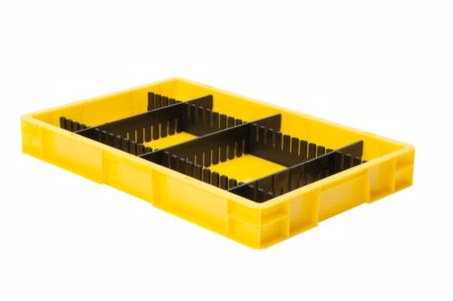 Euronorm-Stapelbehälter Wände + Boden geschlossen, gelb, Inhalt 14,5 l