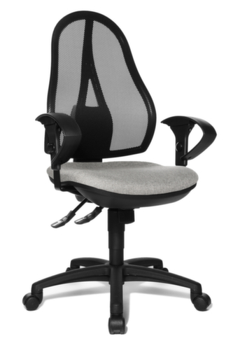 Topstar Bürodrehstuhl OPEN POINT SY mit Netzrücken, Netzrückenlehne, hellgrau