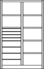 C+P Systemschrank ERGO lichtgrau, Breite 1200 mm