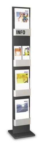 Kerkmann Prospekthalter First für DIN A4, 4 Ablagen, Gestell anthrazit