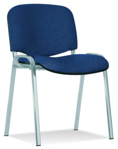 Nowy Styl 12-fach stapelbarer Besucherstuhl ISO mit Polstern, Sitz Stoff (100% Polyolefin), blau