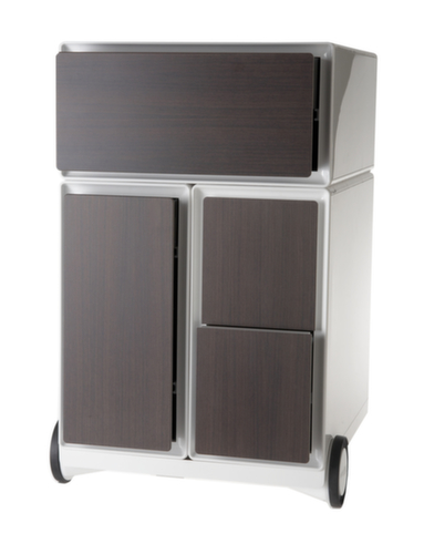 Paperflow Rollcontainer easyBox mit HR-Auszug, 3 Schublade(n), weiß/Wenge