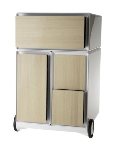 Paperflow Rollcontainer easyBox mit HR-Auszug, 3 Schublade(n), weiß/Buche
