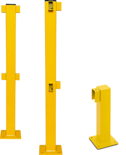 Moravia Rammschutzgeländer-System BLACK BULL XL-Line, Anfangs-/Endpfosten, Höhe x Breite 500 x 100 mm