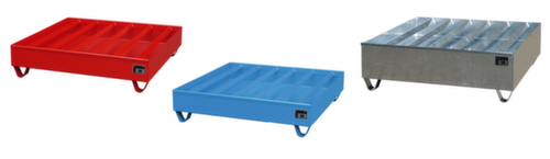 Stapelbare Auffangwanne mit Profilrost