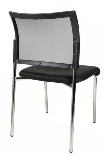 Topstar Besucherstuhl Visit 10 mit Netzrücken, Sitz Stoff (100% Polypropylen), anthrazit