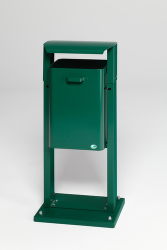 VAR Abfallbehälter für außen, 40 l, moosgrün