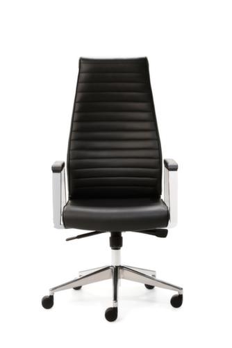 Mayer Sitzmöbel Drehsessel Deluxe aus Leder, schwarz